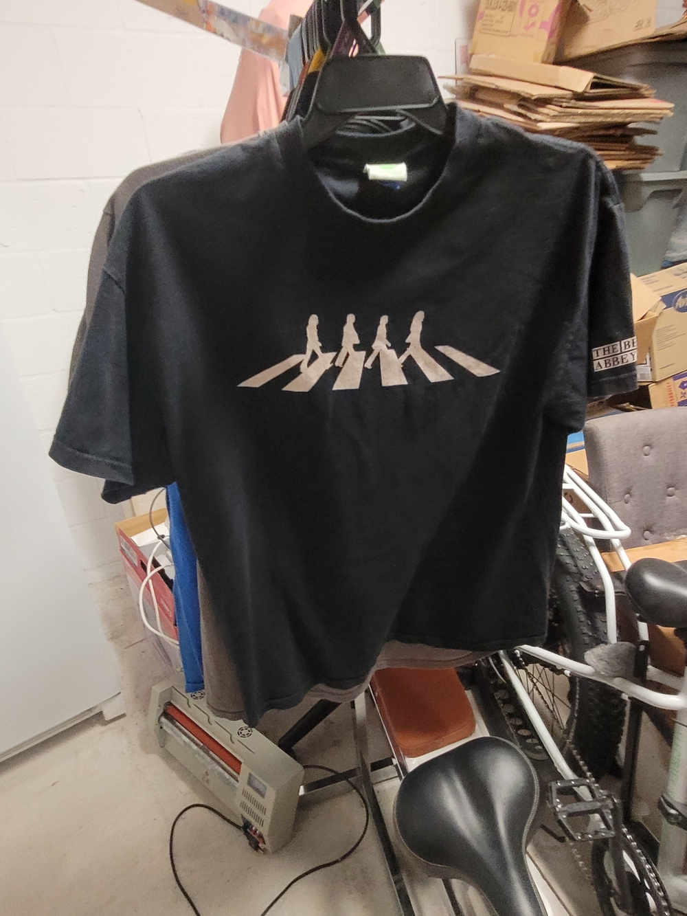 The Beatles Black Short-Sleeve Tee with Abbey Road Graphic